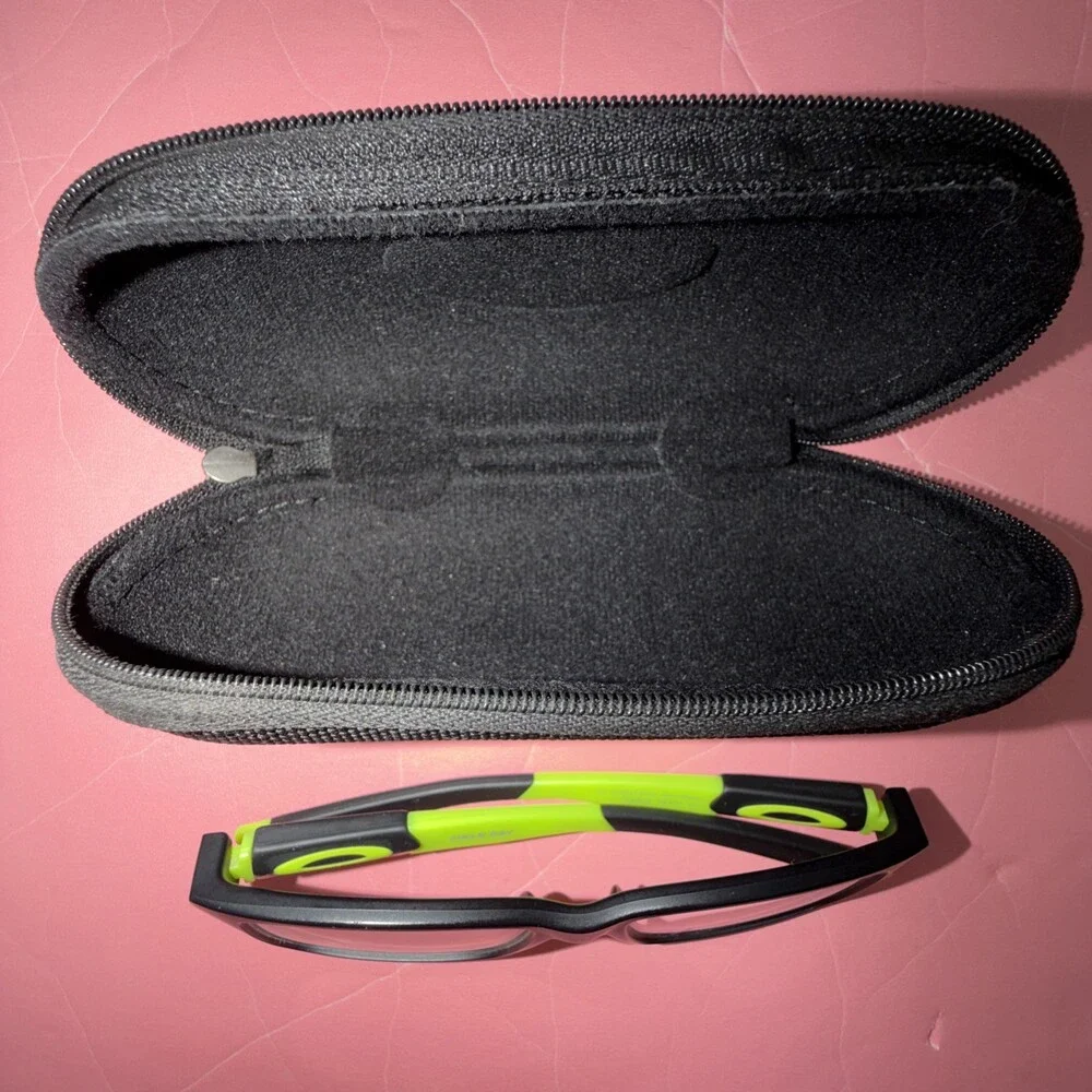 Oakley Field Day OY8007-0148 Satin Black GREEN Eyeglasses Frame+CASE 48-14-128